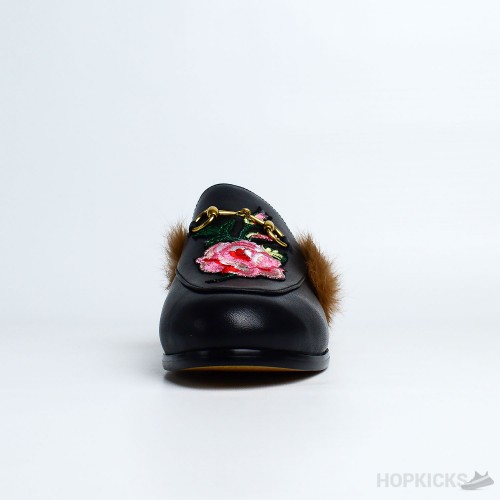 Gucci Princetown Floral furr Loafers